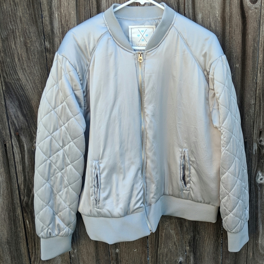 Style Me Los Angeles Bomber Jacket Coat 3X Plus